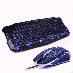 M200 Purple/Blue/Red LED Breathing Backlight Pro Gaming Keyboard Mouse Combos